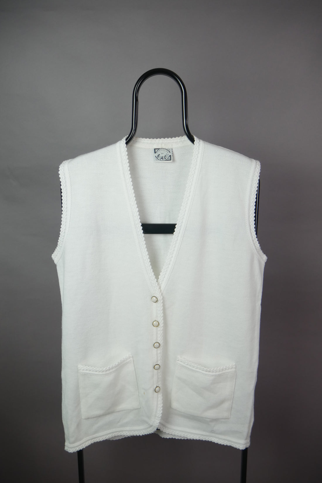 The Vintage Button Up Sweater Vest (Women's L)