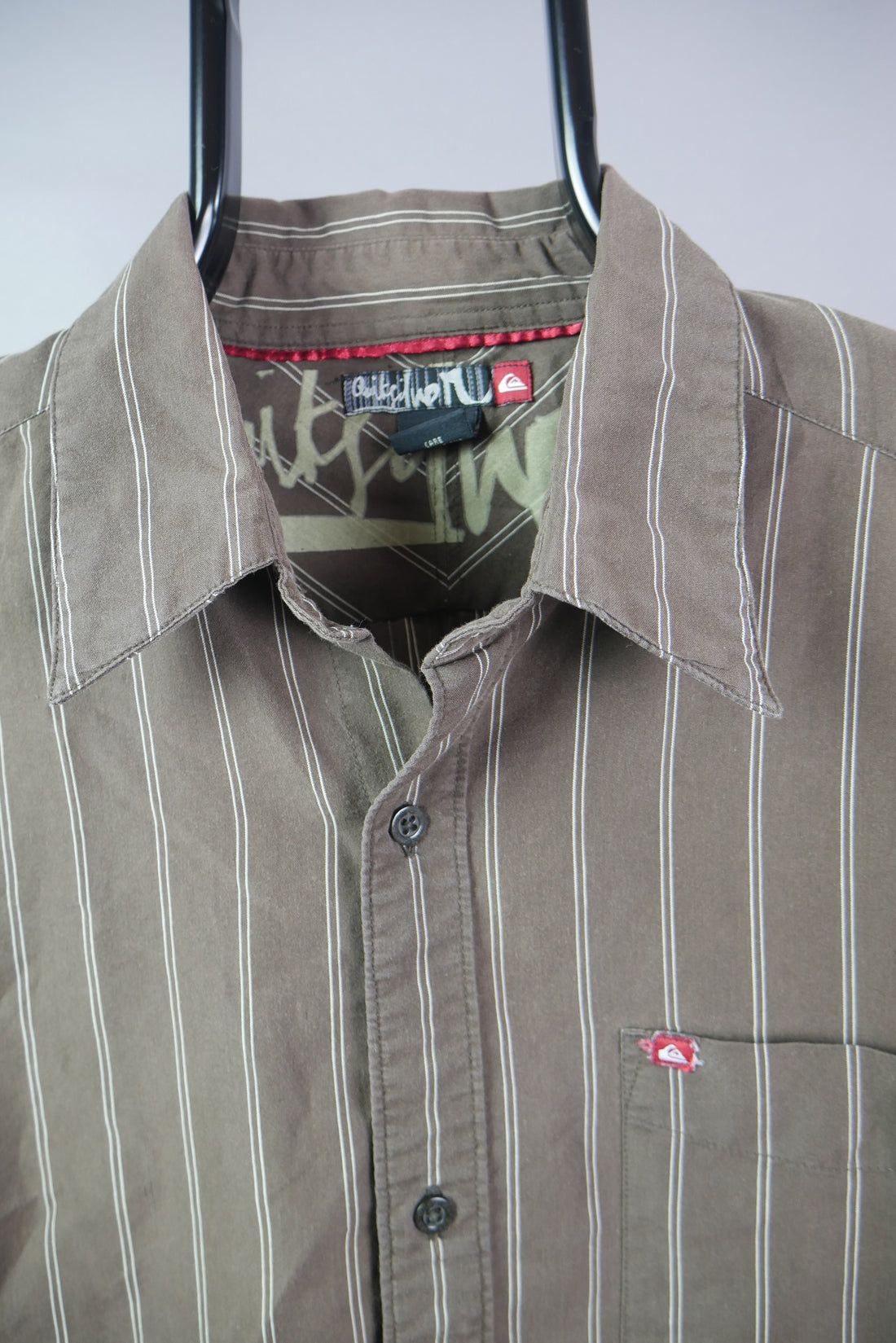 The Quiksilver Striped Long Sleeve Shirt (L)