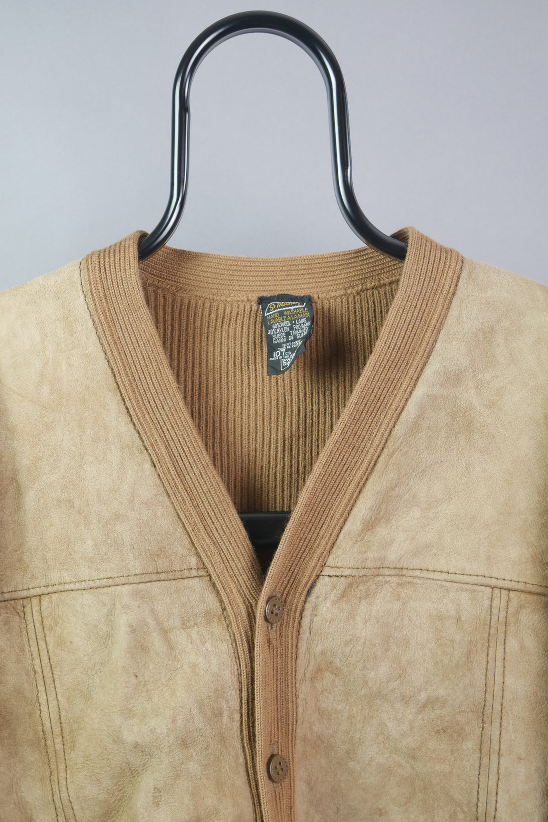 The Suede Cardigan (L)