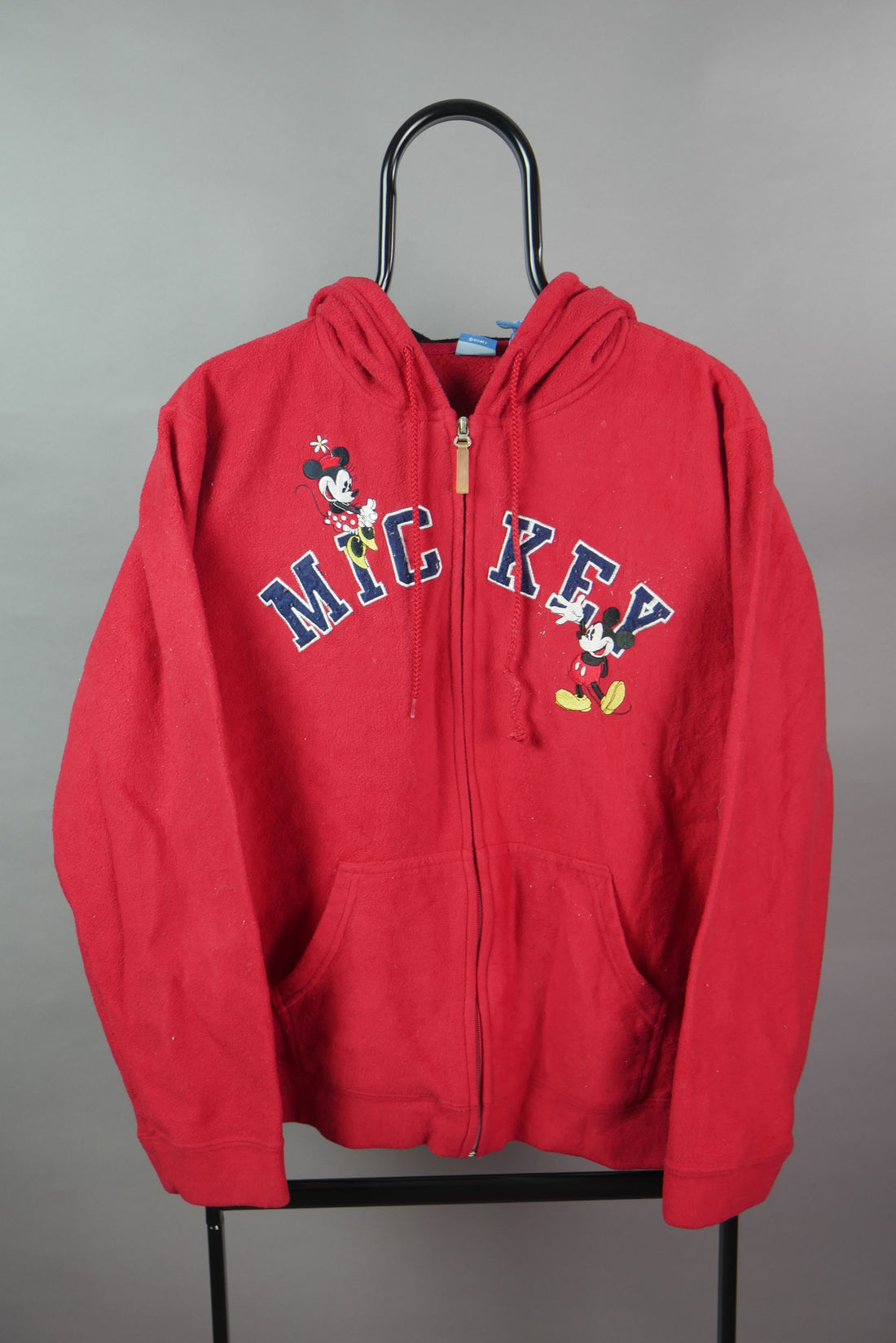 the Vintage Mickey Spellout Zip Up Hoodie (L)