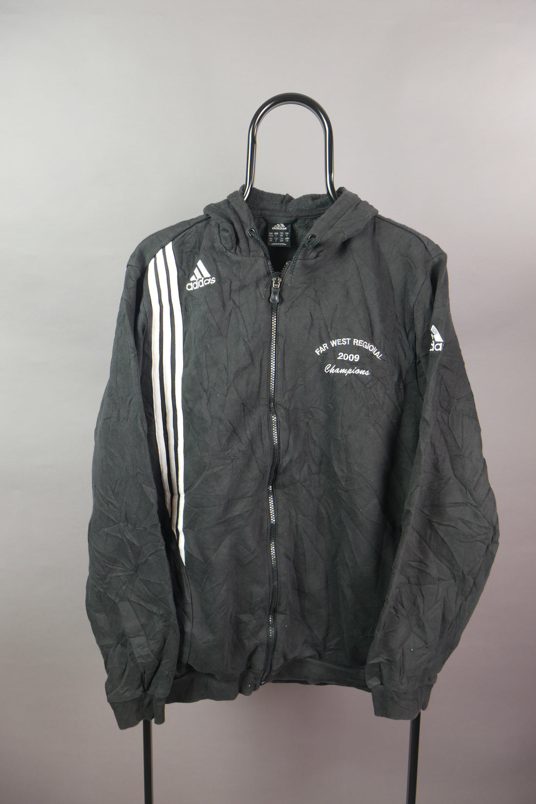 The Adidas Embroidered Zip Up Hoodie (L)