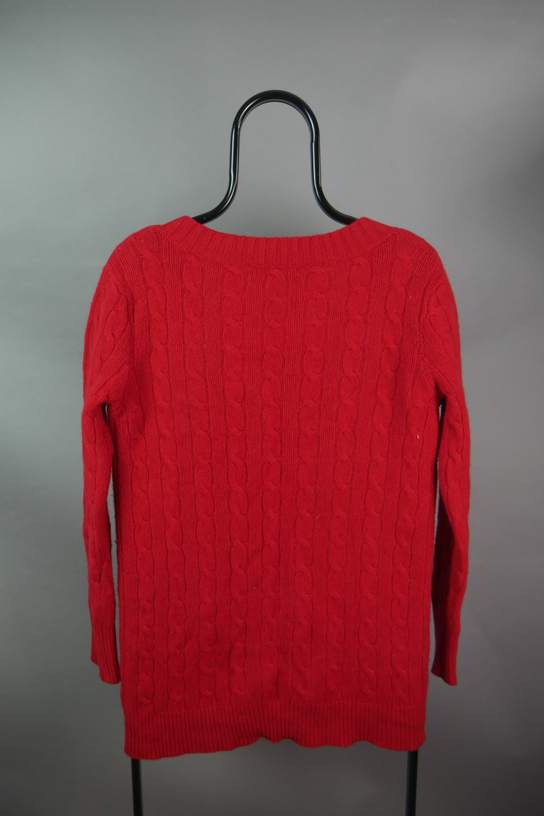 The Ralph Lauren Cable Knit V Neck Sweater (L)