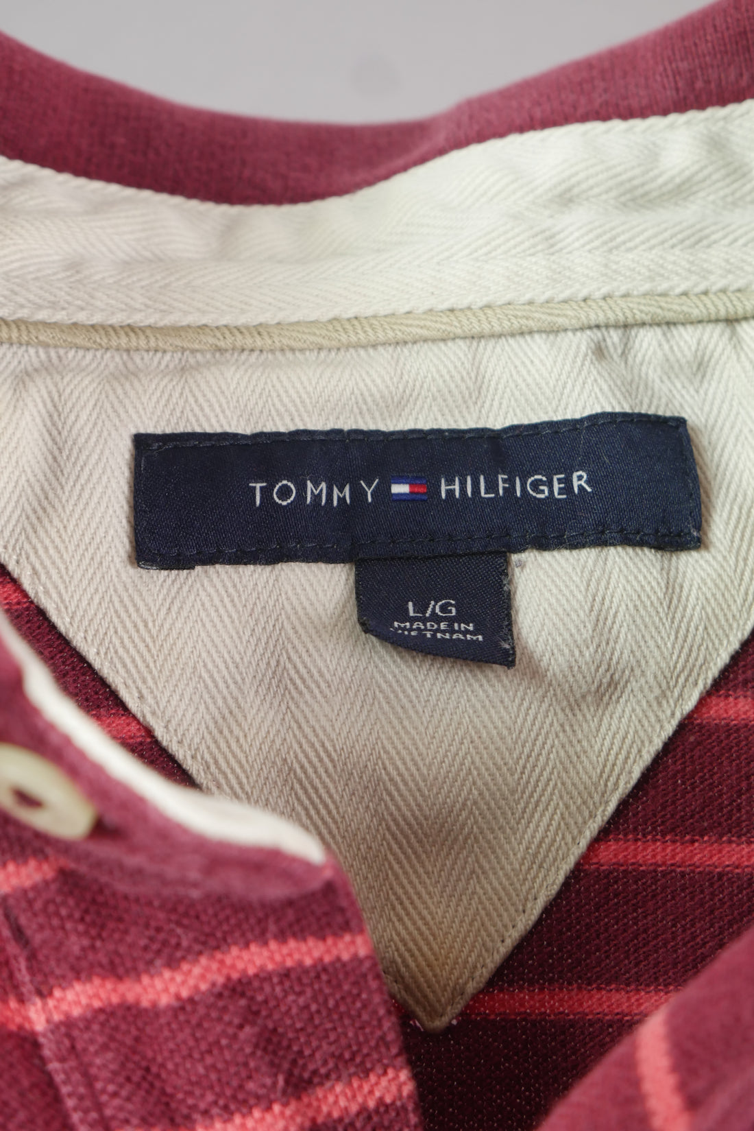 The Striped Tommy Hilfiger Polo Shirt (L)