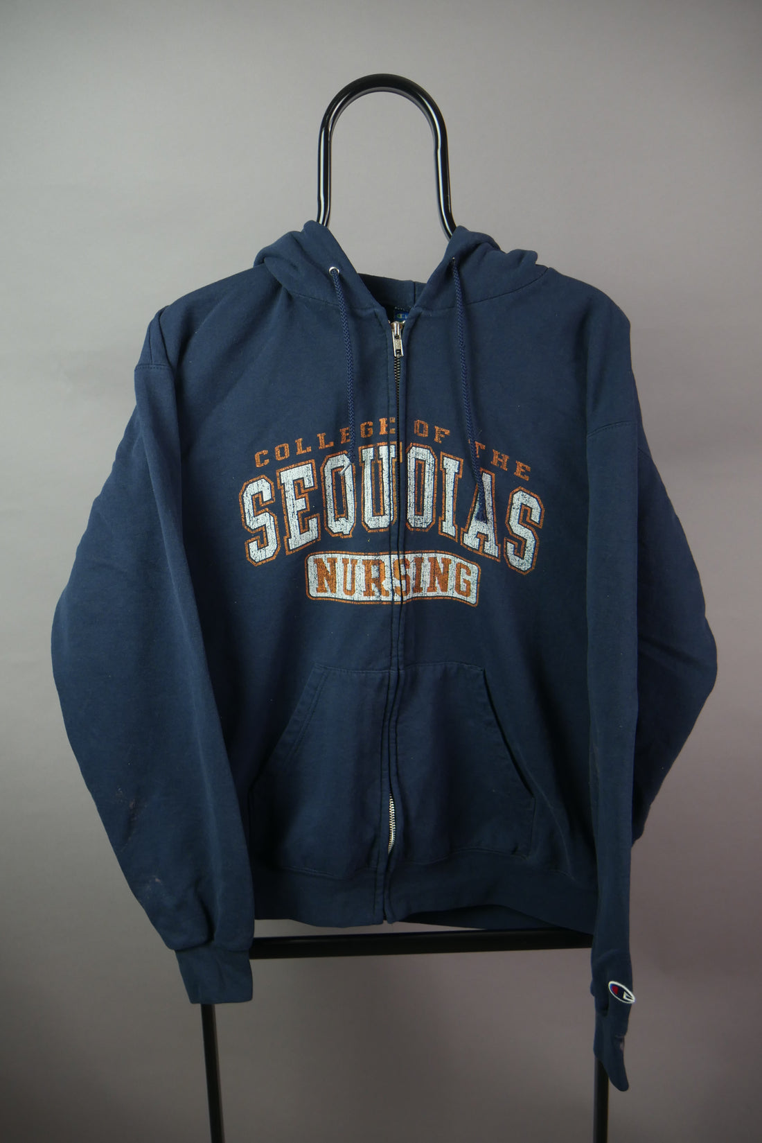 The Champion Seouoias Spell Out Zip Up Hoodie (M)