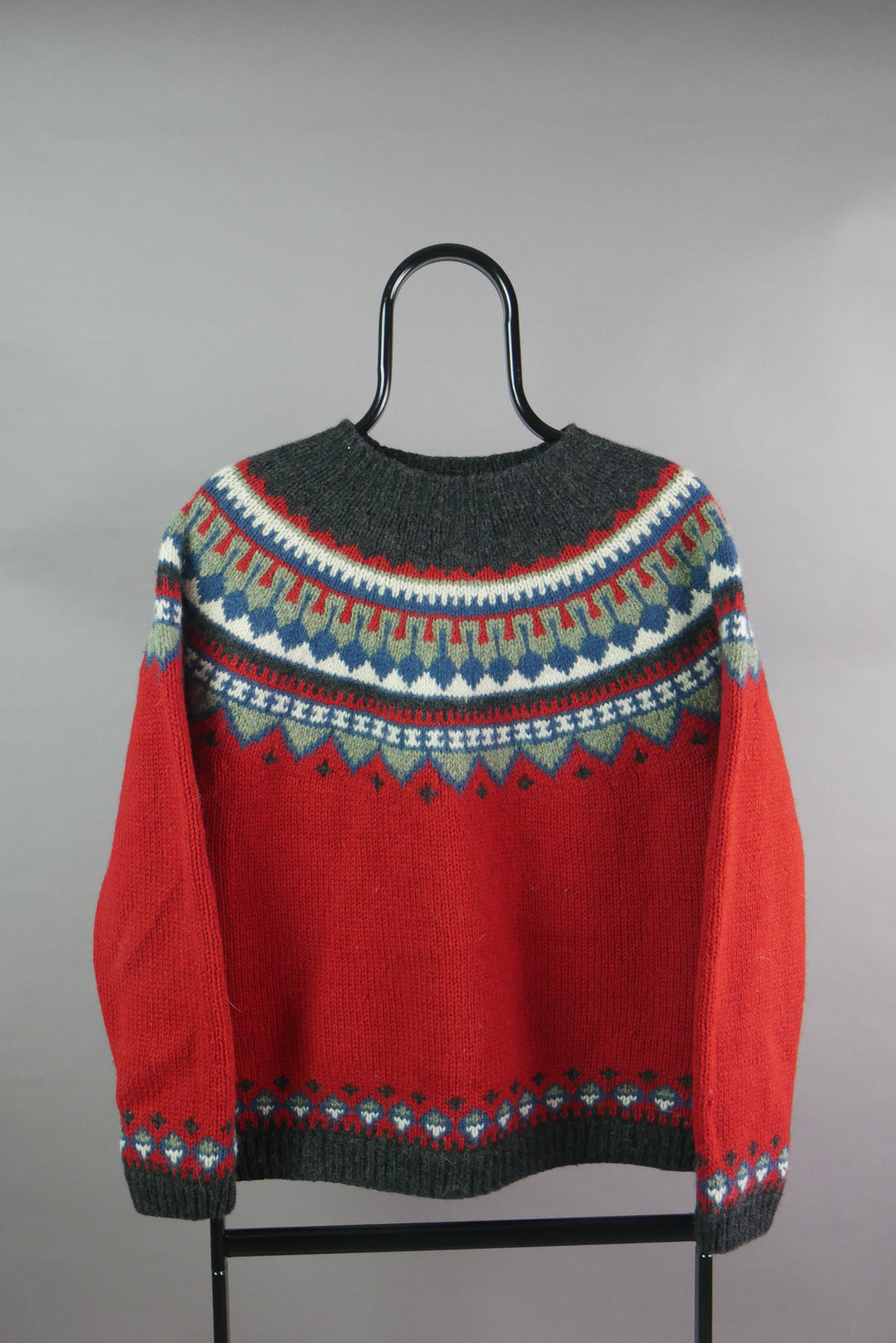The Vintage Eddie Bauer Pure Wool Fair Isle Knit Jumper (Womens M)