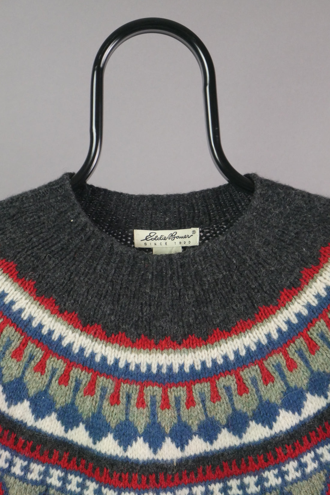 The Vintage Eddie Bauer Pure Wool Fair Isle Knit Jumper (Womens M)
